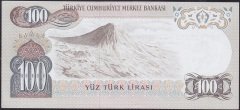 6.EMİSYON 1.TERTİP 100 LİRA E73 125637 ÇÇT ÇİLALTI ( HAFİF KAYIK BASKI )