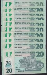 NİJERYA 20 NAİRA 2015 ÇİL POLYMER ( 10 ADET)