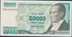 7.EMİSYON 1.TERTİP 50000 LİRA C89 430905 ÇİLALTI