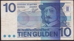 Hollanda 10 Gulden 1968 Çok Temiz