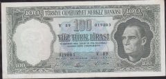 5.Emisyon 5.Tertip 100 Lira Y89 019803 Çok Temiz+