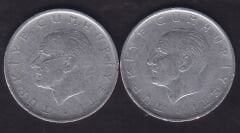 1960 Yılı 1 Lira (Ters Düz Takım)