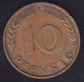 Almanya 10 Pfennig 1949 F LANDER