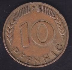 Almanya 10 Pfennig 1949 F LANDER