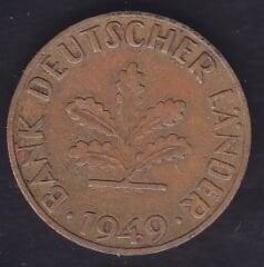 Almanya 10 Pfennig 1949 F LANDER