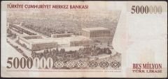 7.Emisyon 5 000 000 Lira H57 836461 Çok Temiz