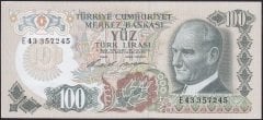 6.EMİSYON 1.TERTİP 100 LİRA E43 357245 ÇİLALTI ÇİL