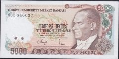 7.EMİSYON 4.TERTİP 5000 LİRA H35 840037 ÇİLALTI ÇİL