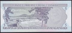 6.Emisyon 2.Tertip 5 Lira K66 361177 Çil