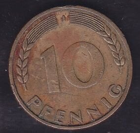 Almanya 10 Pfennig 1949 J LANDER