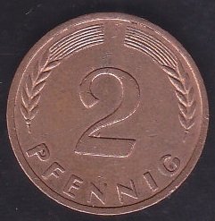 ALMANYA 2 PFENNIG 1969