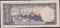 5.Emisyon 4.Tertip 500 Lira Z36 017835 Çok Temiz