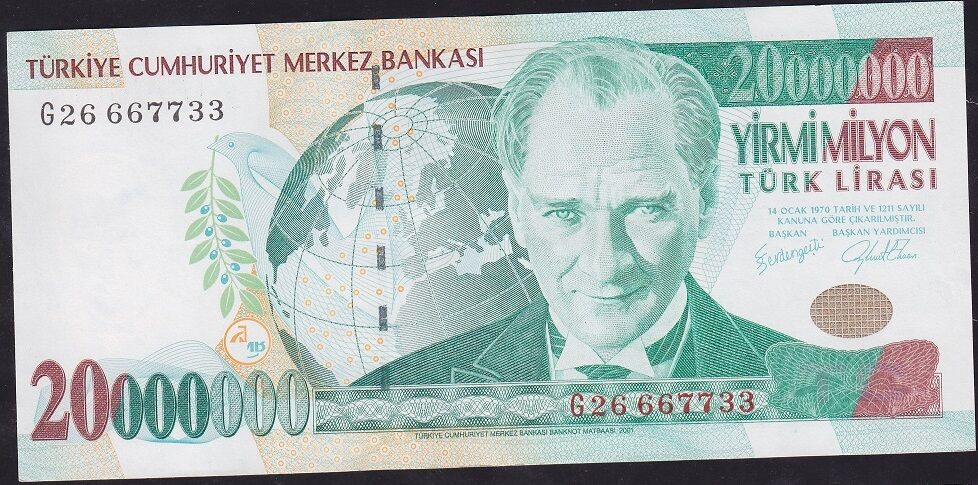 7.Emisyon 20.000.000 Lira G26 667733 Çilaltı