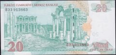 8.Emisyon 20 YTL B33 913863 Çil
