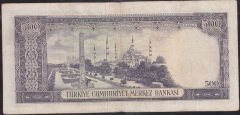 5.Emisyon 4.Tertip 500 Lira Y37 002252 Çok Temiz