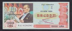 1989 29 EKİM YARIM BİLET