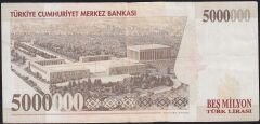 7.Emisyon 5 000 000 Lira H52 210588 Çok Temiz+