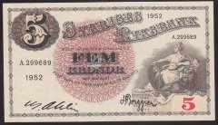 İsveç 5 Kron 1952 ÇİL Pick 33ai