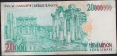 7.Emisyon 20000000 Lira B83 408511 Çok Temiz