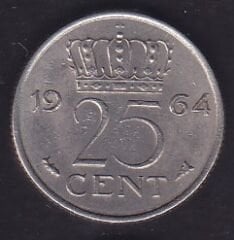 Hollanda 25 Cent 1964