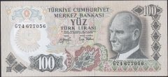 6.Emisyon 2.Tertip 100 Lira G74 677056 Çil