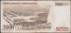 7.Emisyon 5 000 000 Lira H51 771897 Çok Temiz