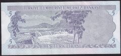 6.Emisyon 2.Tertip 5 Lira J81 340967 Çok Çok Temiz+