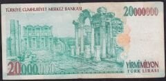 7.Emisyon 20.000.000 Lira B70 058422 Temiz