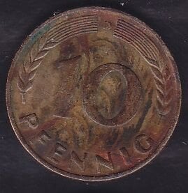 Almanya 10 Pfennig 1950 D