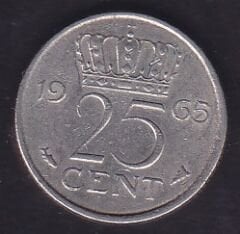 Hollanda 25 Cent 1965