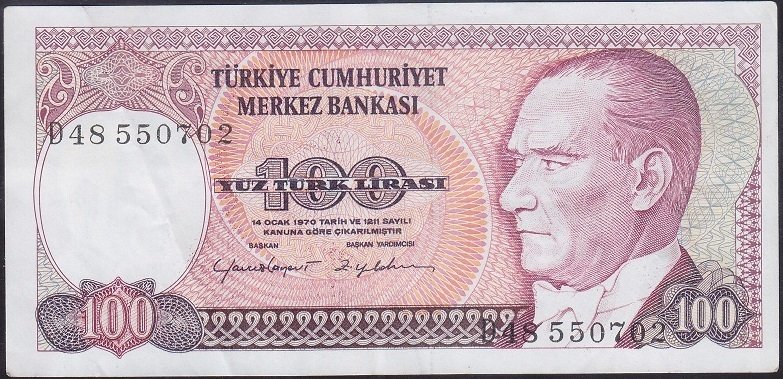 7.EMİSYON 2.TERTİP 100 LİRA D48 550702 ÇÇT