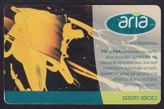 ARİA TELEFON KARTI
