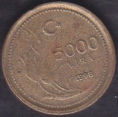 1998 YILI 5000 LİRA ( KALIN BASKI )
