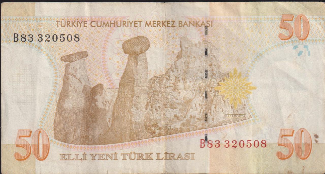 8.Emisyon 50 YTL B83 320508 Çok Temiz+