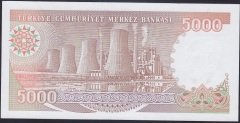 7.EMİSYON 4.TERTİP 5000 LİRA G83 597333 ÇİL