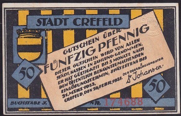 ALMANYA 50 PFENNİNG 1923 ÇİL