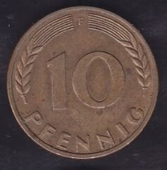 Almanya 10 Pfennig 1969 F