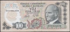 6.Emisyon 2.Tertip 100 Lira G57 841458 Çok Temiz