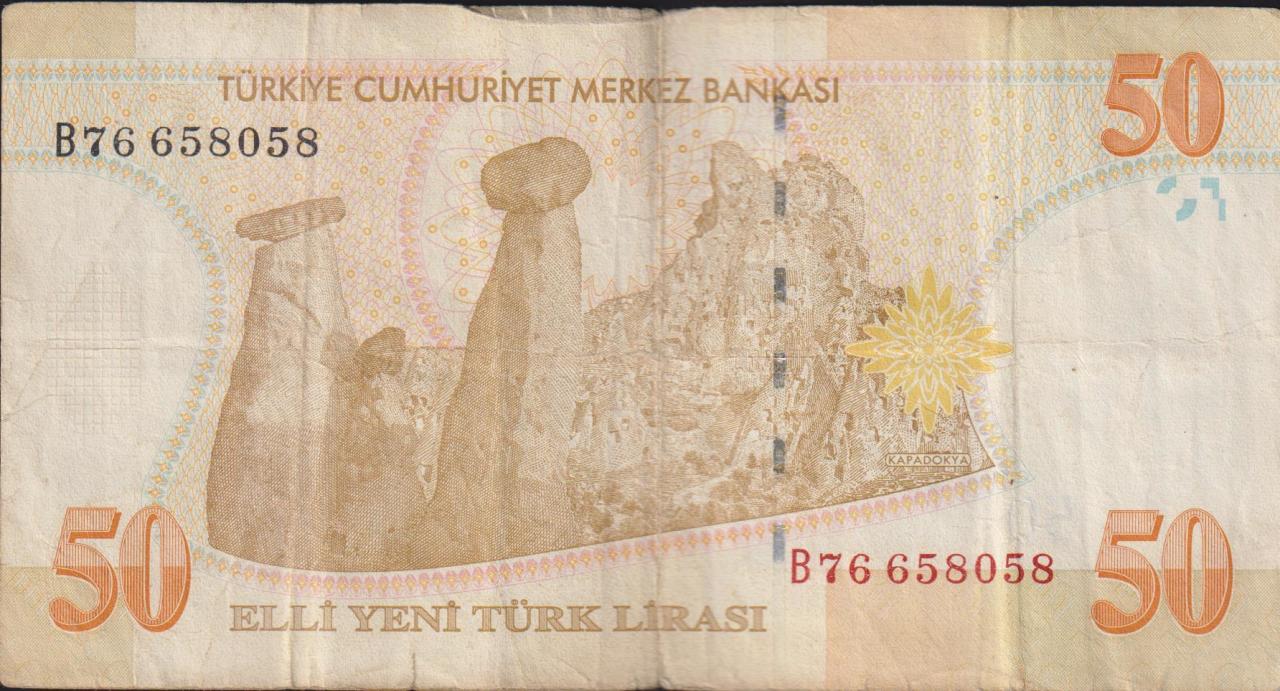 8.Emisyon 50 YTL B76 658058 Temiz