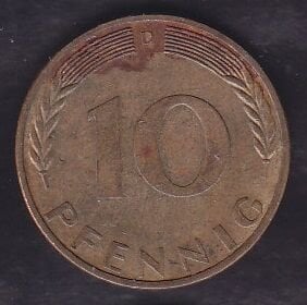 Almanya 10 Pfennig 1970 D