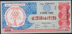 1986 9 Ekim Yarım Bilet - Z Serisi