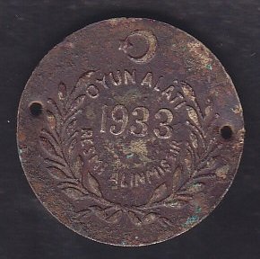 1933 TAVLA RÜSUMU - OYUN ALATI eski para fiyatları