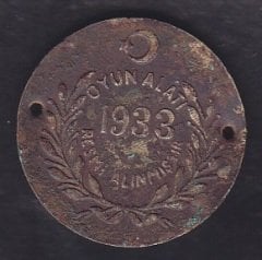 1933 TAVLA RÜSUMU - OYUN ALATI eski para fiyatları