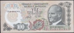 6.Emisyon 2.Tertip 100 Lira G54 609361 Çok Çok Temiz