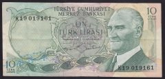 6.EMİSYON 2.TERTİP 10 LİRA K19 019161 ÇOK TEMİZ +