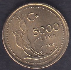 1995 YILI 5000 LİRA ÇİLALTI ÇİL