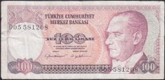 7.EMİSYON 2.TERTİP 100 LİRA D05 581208 TEMİZ