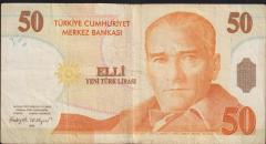 8.Emisyon 50 YTL B71 247635 Temiz