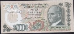 6.Emisyon 1.Tertip 100 Lira E90 301909 Çilaltı Çil
