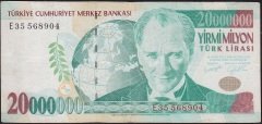 7.Emisyon 20 000 000 Lira E35 568904 Çok Temiz